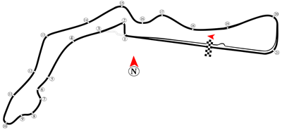 Autodrom Most layout
